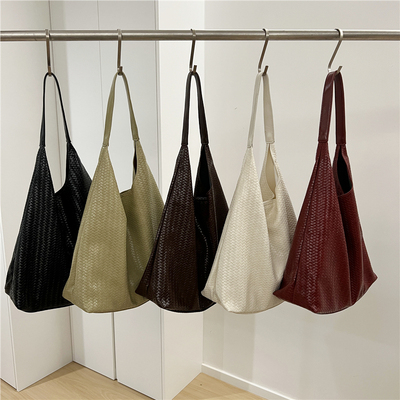 小脏柜 单肩托特包都市简约编织纹路高级感大容量早八通勤腋下包