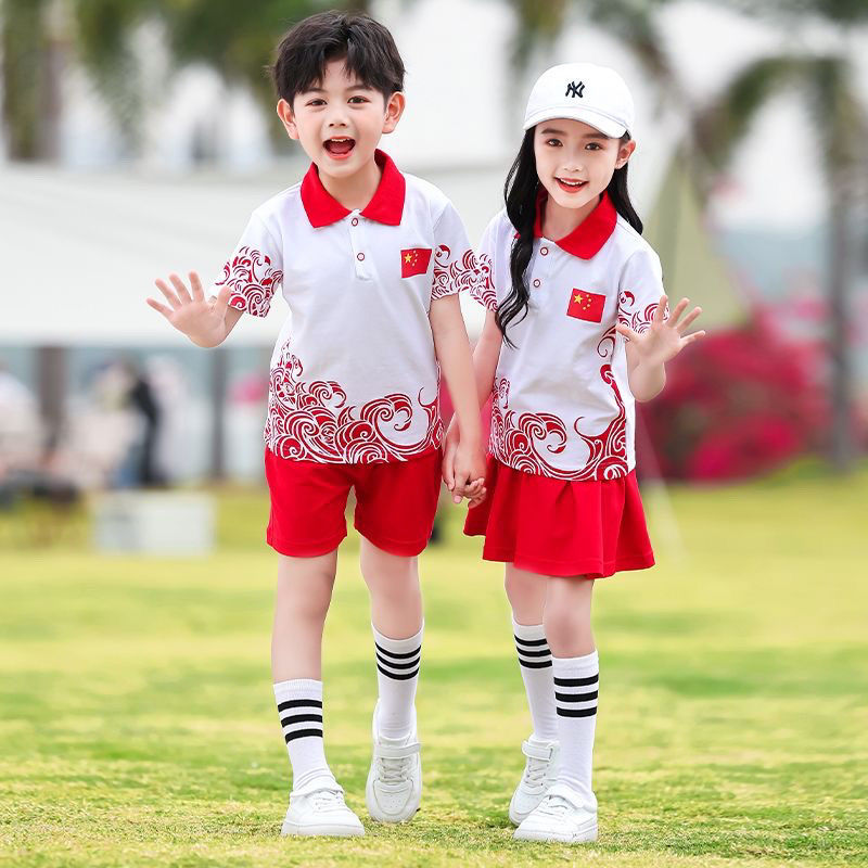 幼儿园服小学生班服夏季儿童校服男女同款夏装新款运动会表演套装