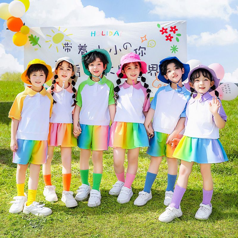 儿童啦啦队演出服幼儿园园服大班男女童六一运动班服舞蹈合唱服装