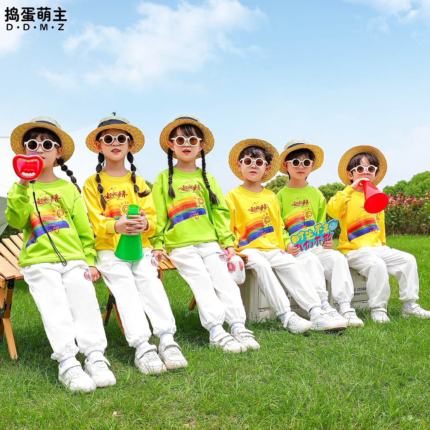 国庆儿童啦啦队演出服中小学生运动会开幕式服装啦啦操团体表演服
