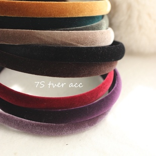 经典 韩国进口1Cm丝绒发箍 百搭头箍发饰美拉德秋冬 同款 arepa