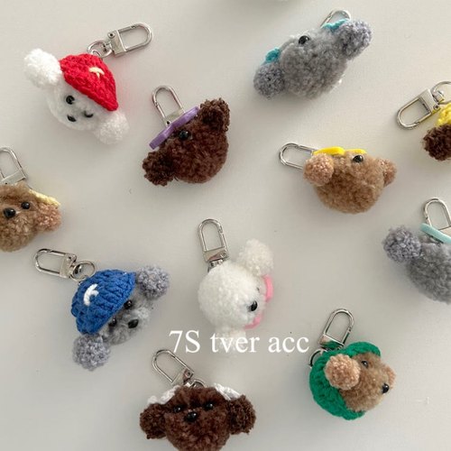 现Tver acc韩国正品毛绒小熊挂件可爱kt猫公仔玩偶包包挂件
