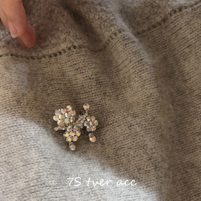 会摆动tver jewelry 韩国代购 Ab锆石小狗胸针 别针