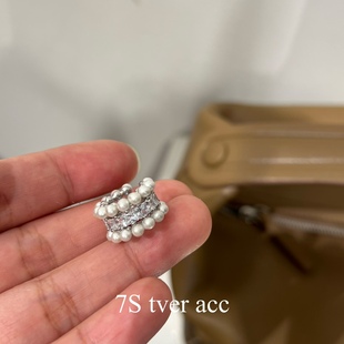 包邮Tver韩国进口精工水滴大颗切割闪钻半环闪亮耳夹耳骨排钻珠