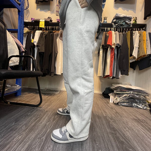长裤 重磅加绒加厚毛圈运动休闲纯色男女直筒裤 潮宽松百搭情侣卫裤