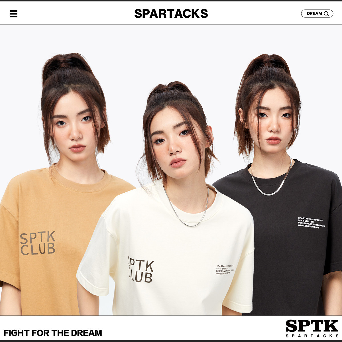 SPARTACKS简约ins风印花纯棉T恤