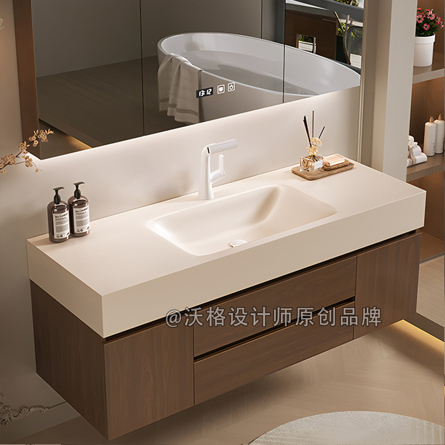 中古风浴室柜铝合金加厚板材防潮