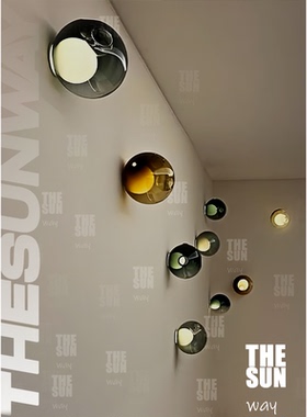 过客厅彩色玻璃北欧壁灯灯灯道卧室28s简约床头现代儿童房卫生间