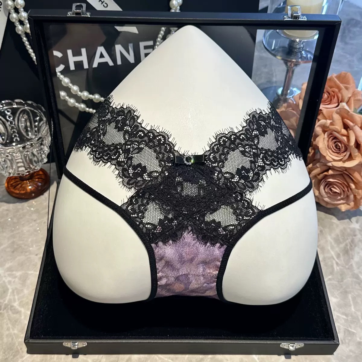 美到失语~ 性感豹纹美腰蕾丝女士内裤火辣镂空纯欲透明网纱三角裤