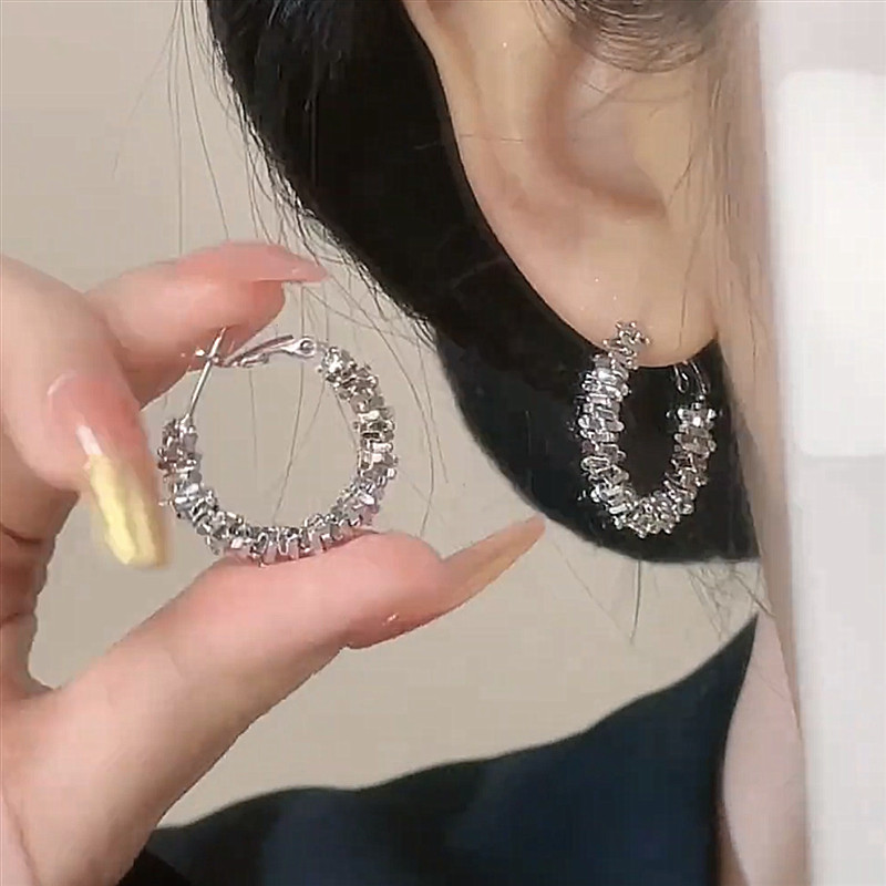 银色碎银子独特圈圈银针耳环小众轻奢高级感耳钉2024新款爆款耳饰,饰品/流行首饰/时尚饰品新,耳环,淘宝优惠券,粉丝福利购,淘宝优惠卷