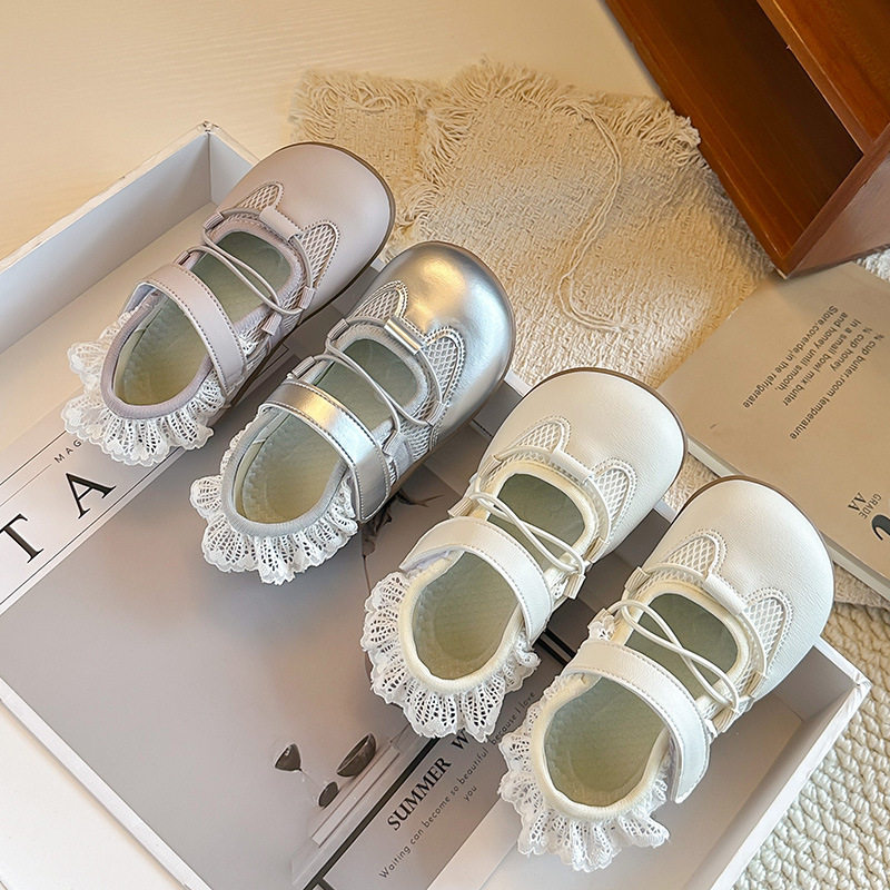 女童休闲运动鞋春夏新款透气网面公主风儿童单鞋小女孩芭蕾舞蹈鞋