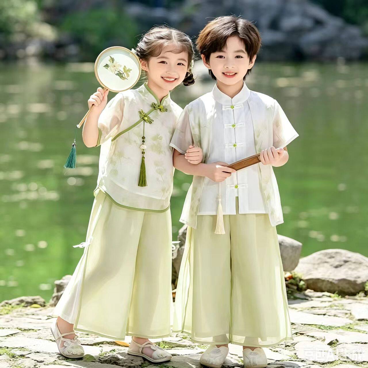 六一儿童新中式男女汉服套装2026国风演出服小学生表演服幼儿园服