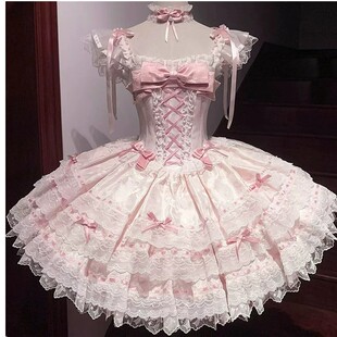 花屿蝶lolita裙子年会晚礼服女高端芭蕾风学生日成人礼甜美公主裙