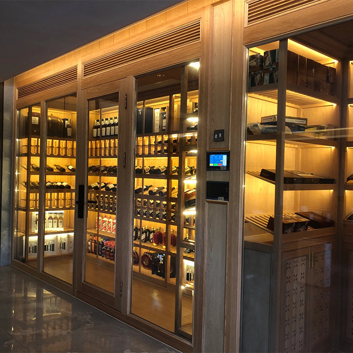 玛曼堡全屋不锈钢恒温酒柜定制红酒柜雪茄柜白酒洋酒窖酒家用商务