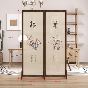 2025新款屏风隔断客厅入户玄关中式平风饭店专用遮挡家用折叠移动