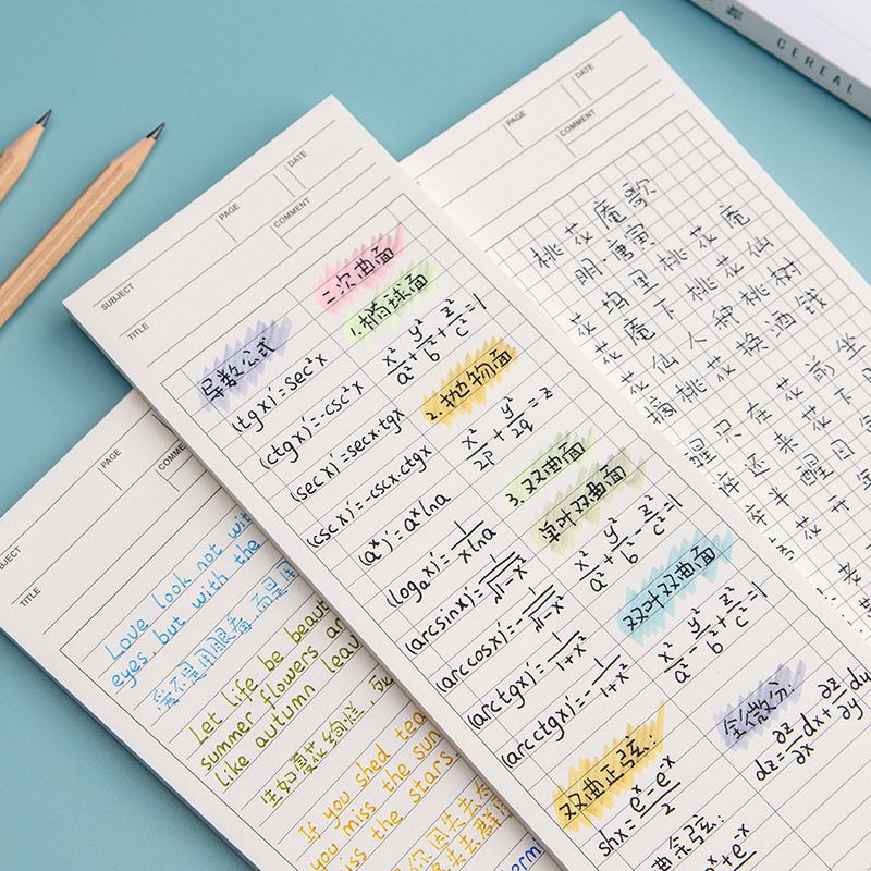 小红书同款超长便签纸可撕无粘性ins风可爱韩版学生便签本留言本