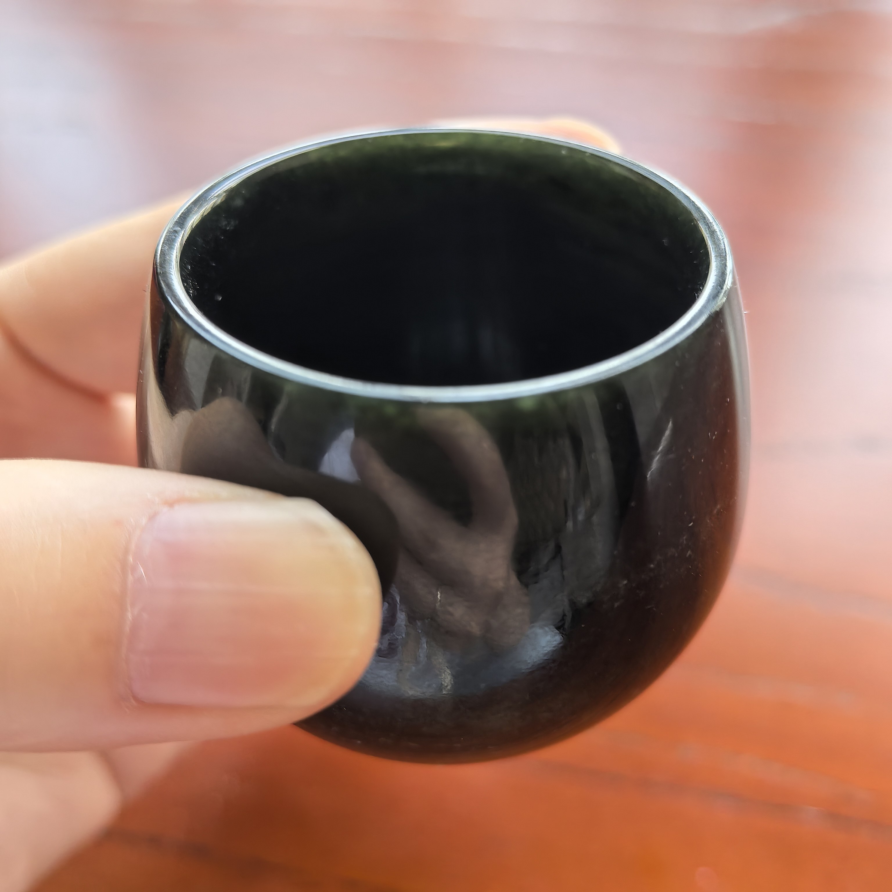 和田玉茶杯茶碗天然玉石茶杯青玉杯子细料功夫茶杯酒杯茶具