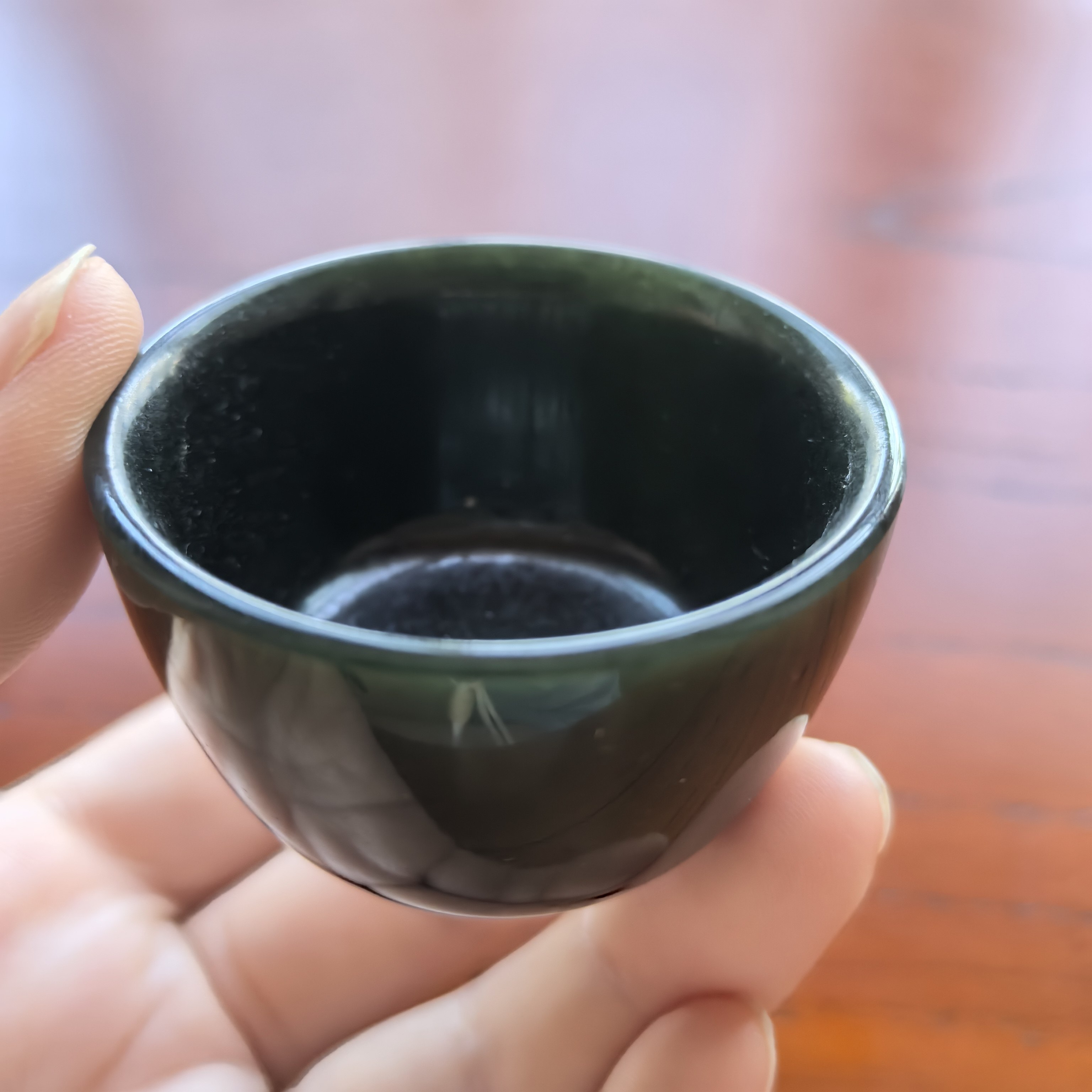 天然和田玉茶杯茶碗玉石茶杯青玉杯子细料功夫茶杯酒杯茶具