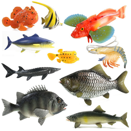 绿鳍中华鲟大马哈金龙鱼玩具模型