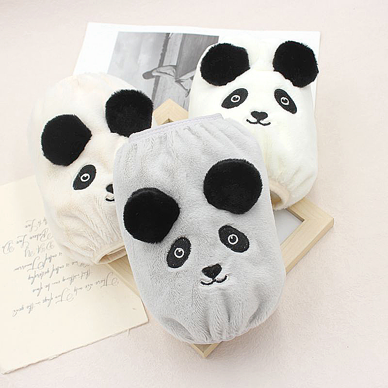 毛绒袖套女可爱学生成人防污护保暖袖头毛茸茸兔子羽绒服套袖袖筒