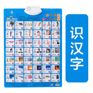 有声挂图儿童早教启蒙卡片点读发声数字拼音幼儿看图识字认识汉字