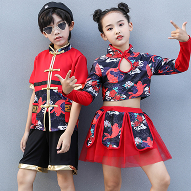 儿童喜庆演出服街舞走秀服装