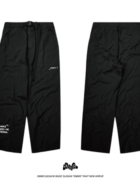 DMMS 2023A/W 标语 经典款 口袋 装饰腰带 Popping工装裤 休闲裤