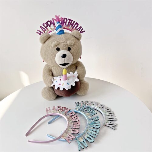 Happybithday彩色闪亮发箍