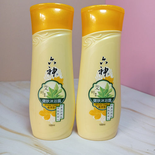 处理六神清怡冰爽沐浴露艾叶健肤100ml小瓶清凉滋润型洗澡液清洁