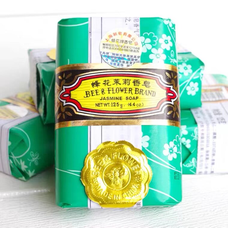 国货蜂花茉莉香皂柔嫩嫩白润滑舒爽125g 肥皂上海蜂花檀香厂正品