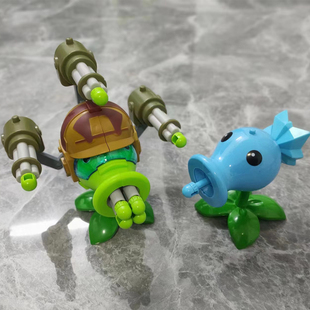 新款加特林机枪豌豆射手埃及法老植物大战僵尸寒冰火焰豌豆玩具