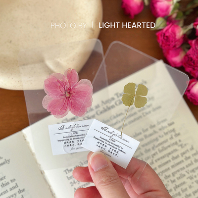 四叶草植物叶片书签创意礼物