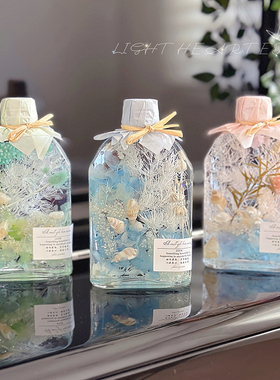 干花浮游花瓶永生花植物标本贝壳花束女生日毕业圣诞情人节日礼物