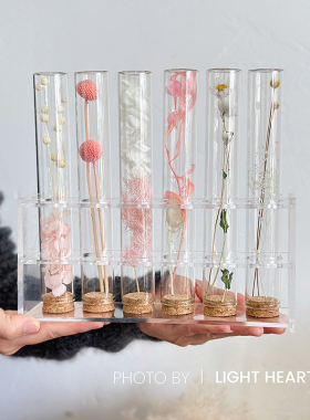 永生花干花玻璃试管植物标本店铺软装客厅样板间摆件生日节日礼物