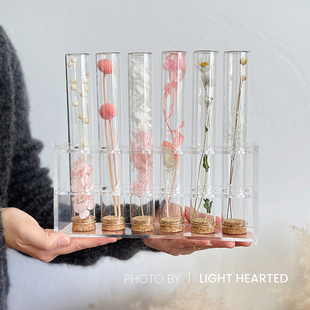 永生花干花玻璃试管植物标本店铺软装客厅样板间摆件生日节日礼物