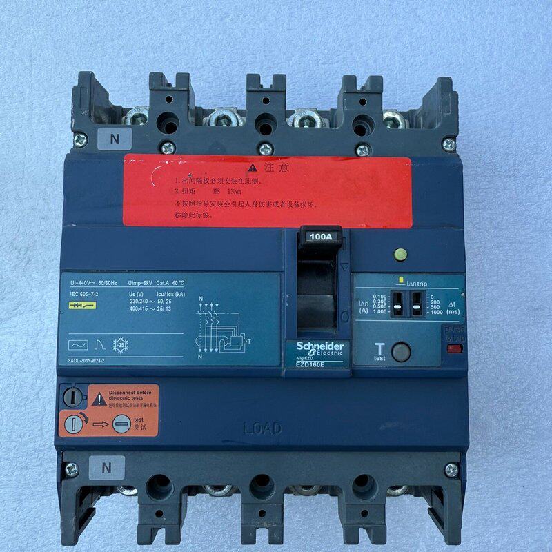 议价施耐德EZD100E塑壳漏电断路器 4P 100A 450元维修