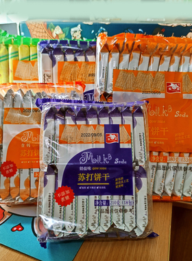 毅通无蔗糖苏打饼500g海苔香葱奶盐加钙饼干糕点零食品临期特价