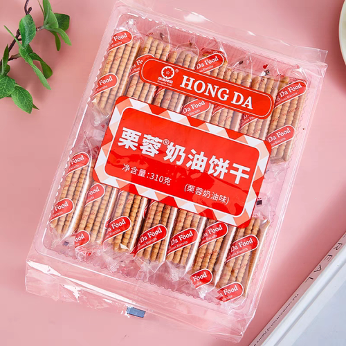 鸿达海盐栗蓉奶盐饼干310g