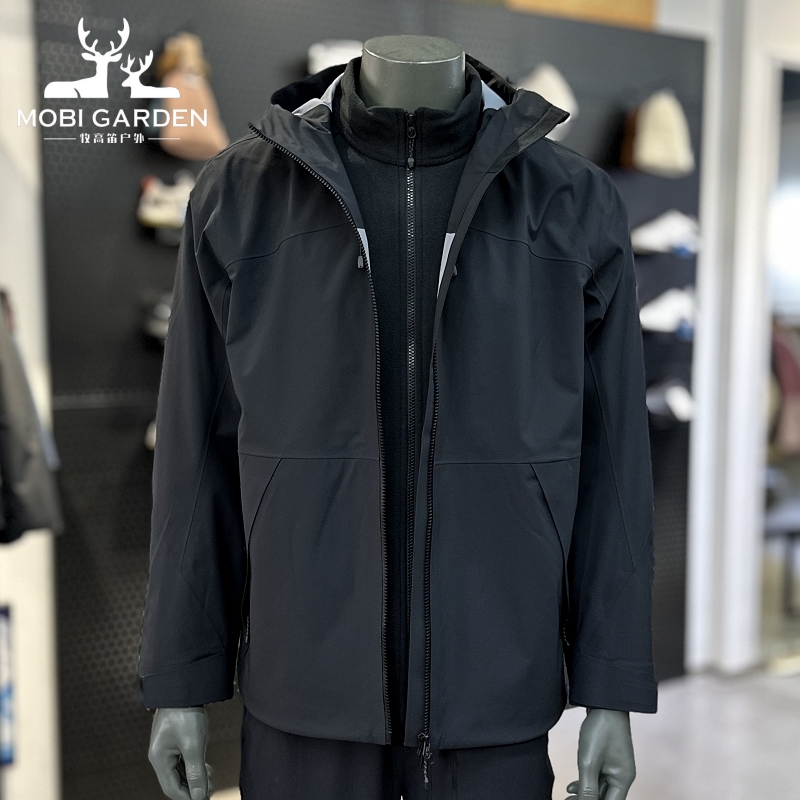 牧高笛2025男士硬壳套绒冲锋衣
