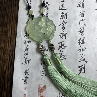 闺蜜古玉流苏双鱼玉佩雕刻双鱼玉佩合二为一情侣古风玉佩汉服压襟