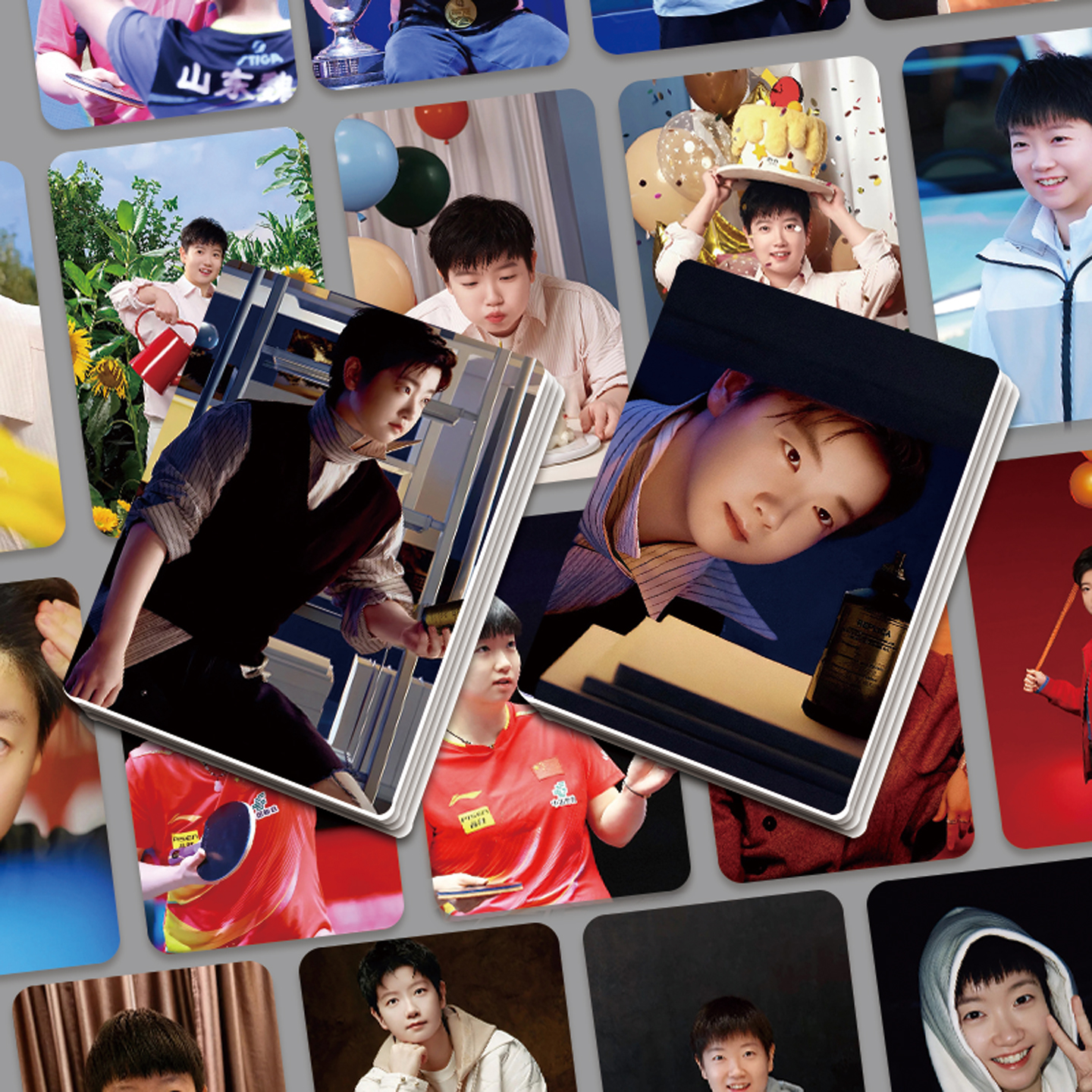 孙颖莎日韩风明信片小卡55张三寸