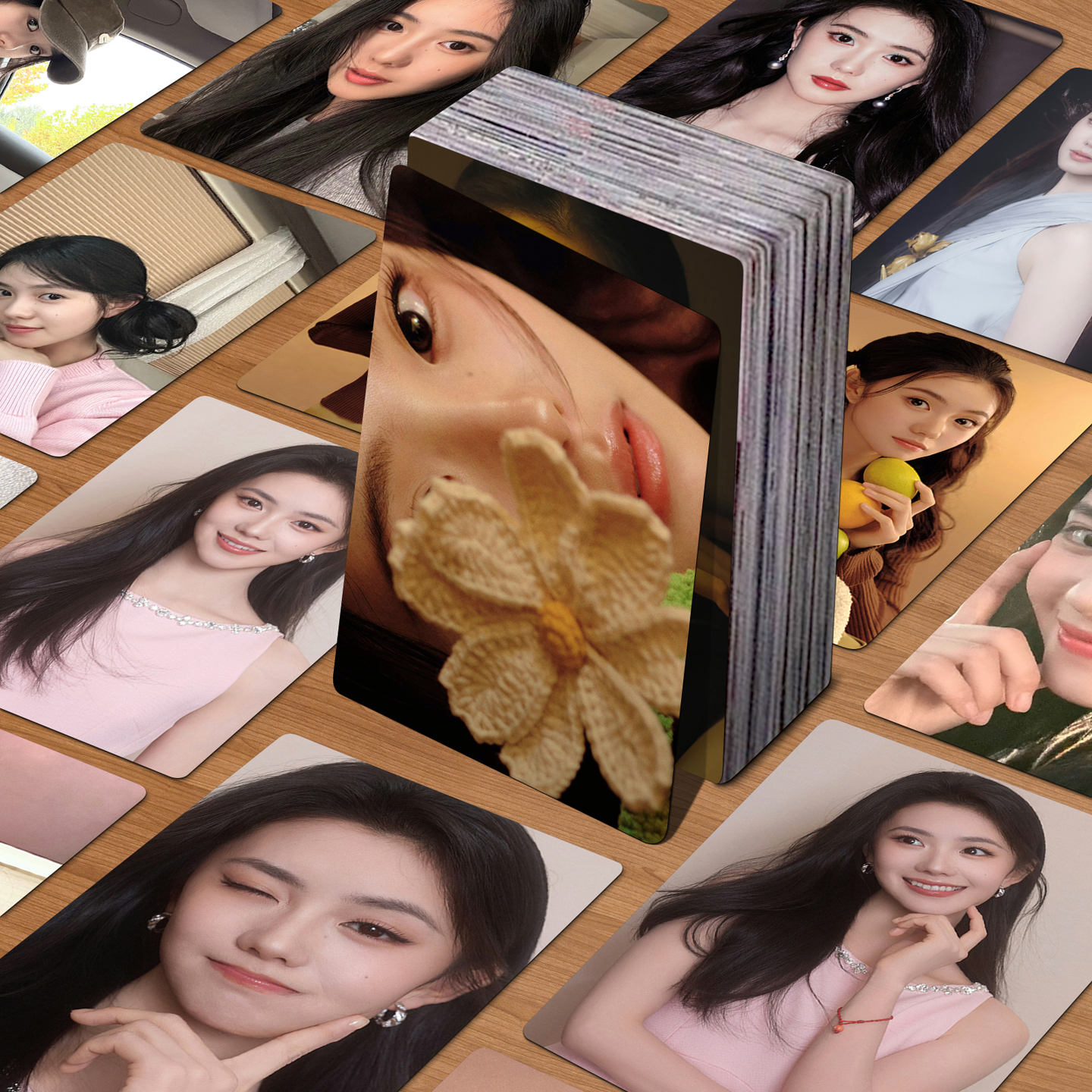 刘浩存55张自印圆角小卡明信片