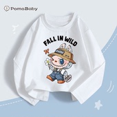 长袖 韩版 t恤宝宝秋装 可爱洋气春装 上衣25新款 男女童纯棉打底衫