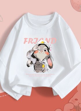女童长袖t恤春秋纯棉新款上衣服儿童装洋气女宝宝打底衫春装A6