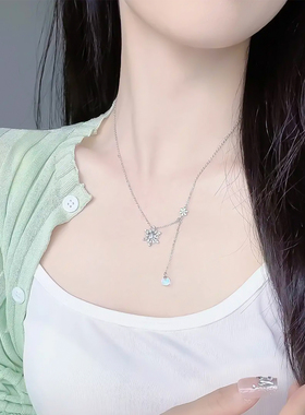 迪士尼冰雪奇缘雪花流苏锁骨链