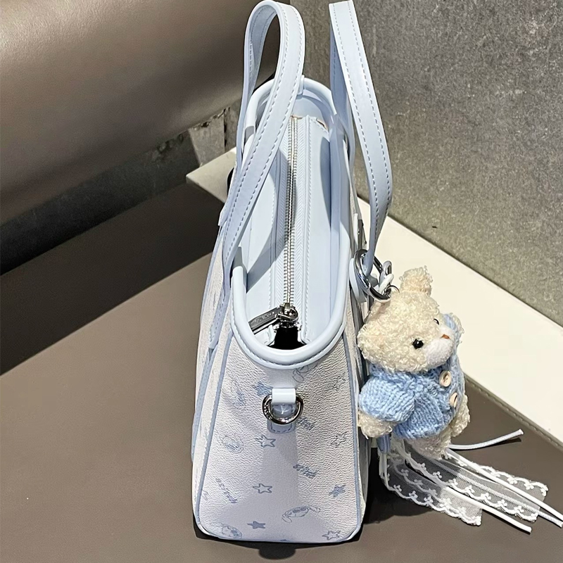 迪士尼包包正品史迪奇碎花菜篮子托特包女2025新款通勤手提斜挎包