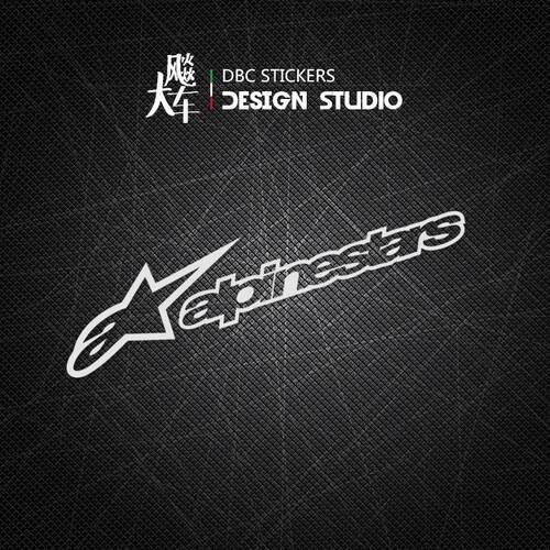 摩托车贴纸A星字母款Alpinestars改装汽车车身头盔贴防水反光贴