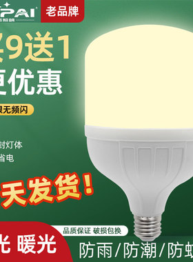 led灯泡暖光灯节能灯超亮球泡灯螺口家用养殖场鸡舍黄光灯笼红色