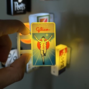 道顿堀格磁高富士山河口罗町湖森广告店招灯牌打卡冰箱贴力贴