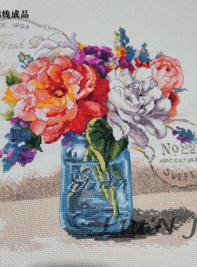 刘年锦绣正品DMC线R线十字绣非印花DIM70-35334玻璃花瓶